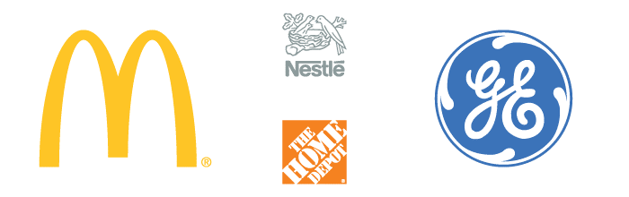 Dilco clients' logos: GE, Kmart, McDonald's, The Home Depot, Nestle, and Disney.