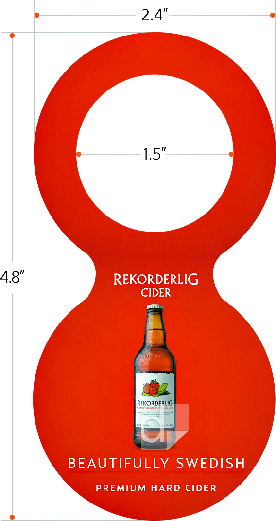Dilco Pop-Up Bottle Necker Template Diagram 2.4x4.8 made of Circles on Top and Bottom with 1.5 Inch Neck Hole