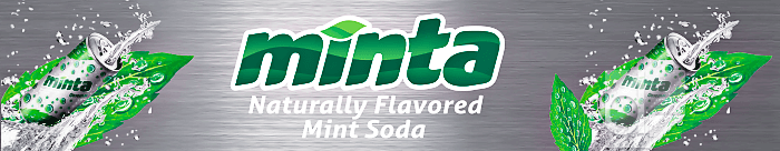 Full-color mylar beverage rack decal printing by Dilco for Minta