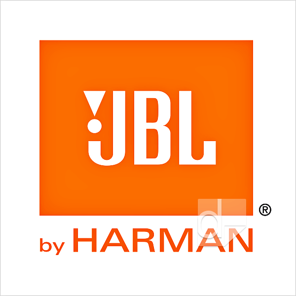6 Inch square custom screen printed decal by Dilco for JBL using 2 spot colors