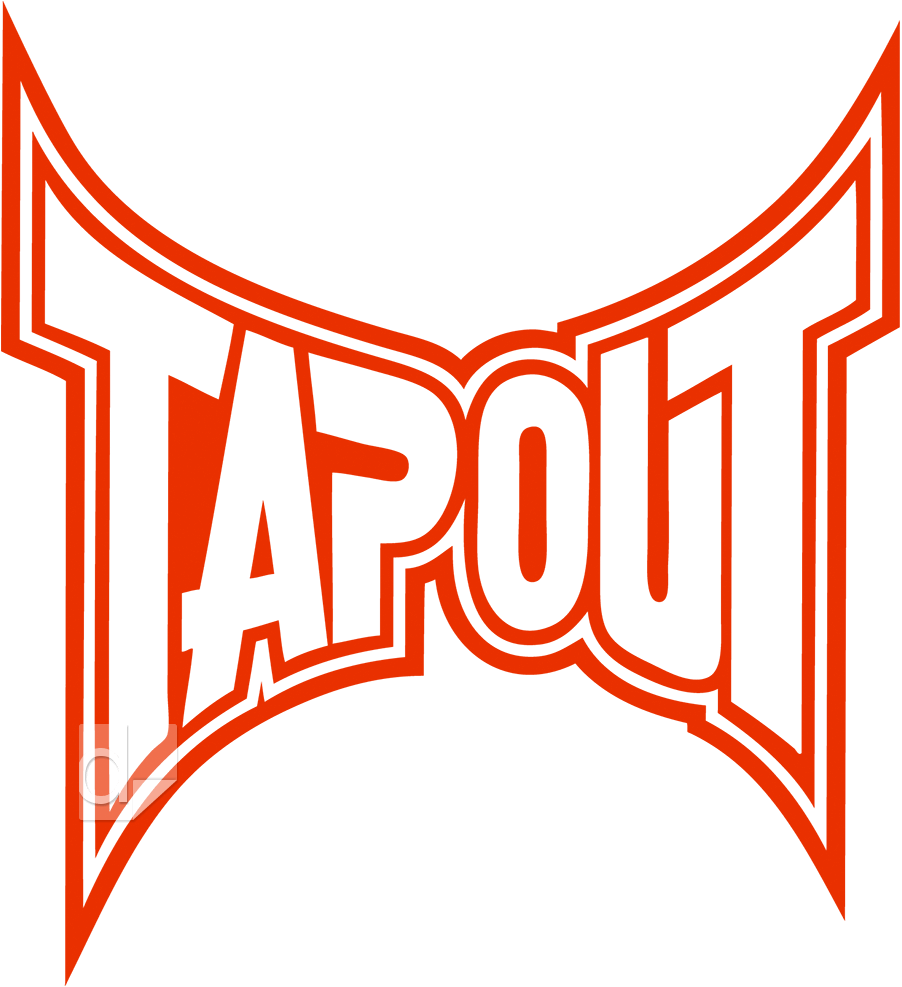 This thermal die cut decal for Tapout shows how it looks after it's been "weeded" to remove excess pieces of vinyl.